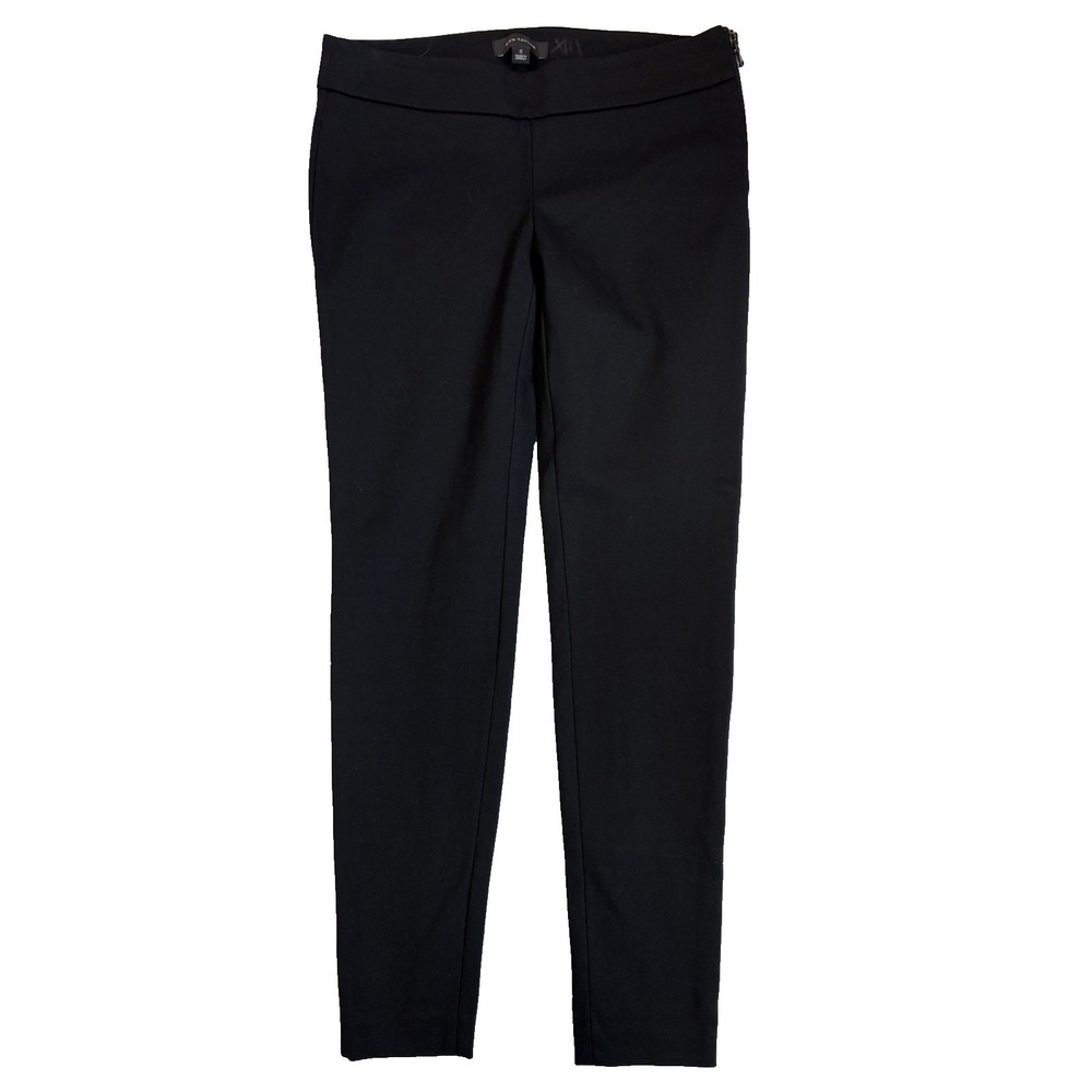 Ann Taylor Womens 2 Black Stretch Ponte Ankle Pants Sexy Office Career Essential